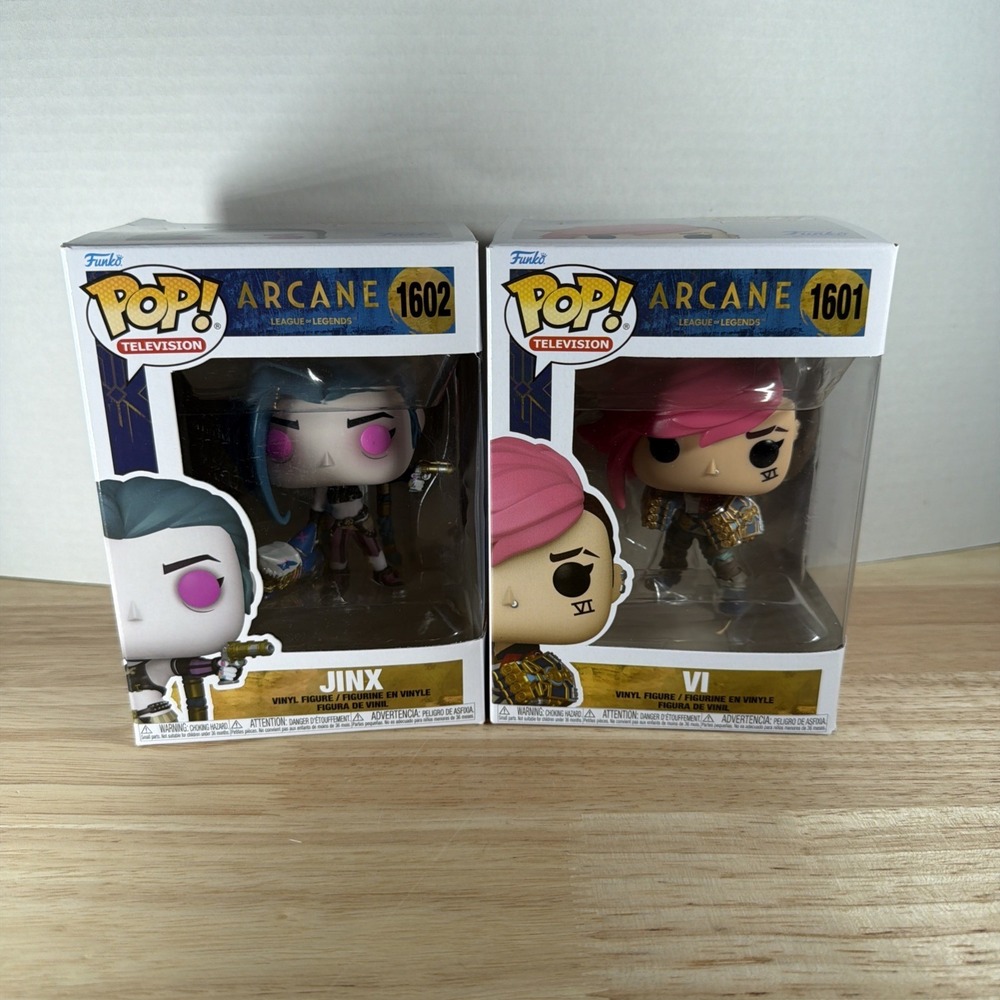 Funko Pop Arcane Vi & Jinx 2-Pack #1601 & #1602 – See Pics NOT MINT
